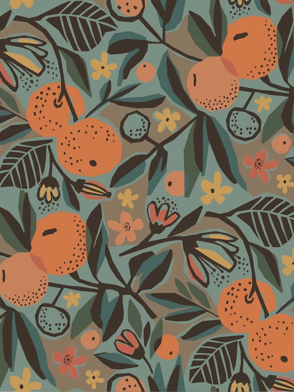 Peel & Stick Fruit Wallpaper